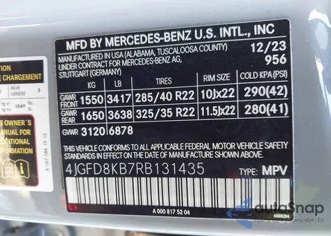 2024 Mercedes-Benz Amg Gle 63 Coupe S 4Matic+ from USA, damaged, VIN 4JGFD8KB7RB131435